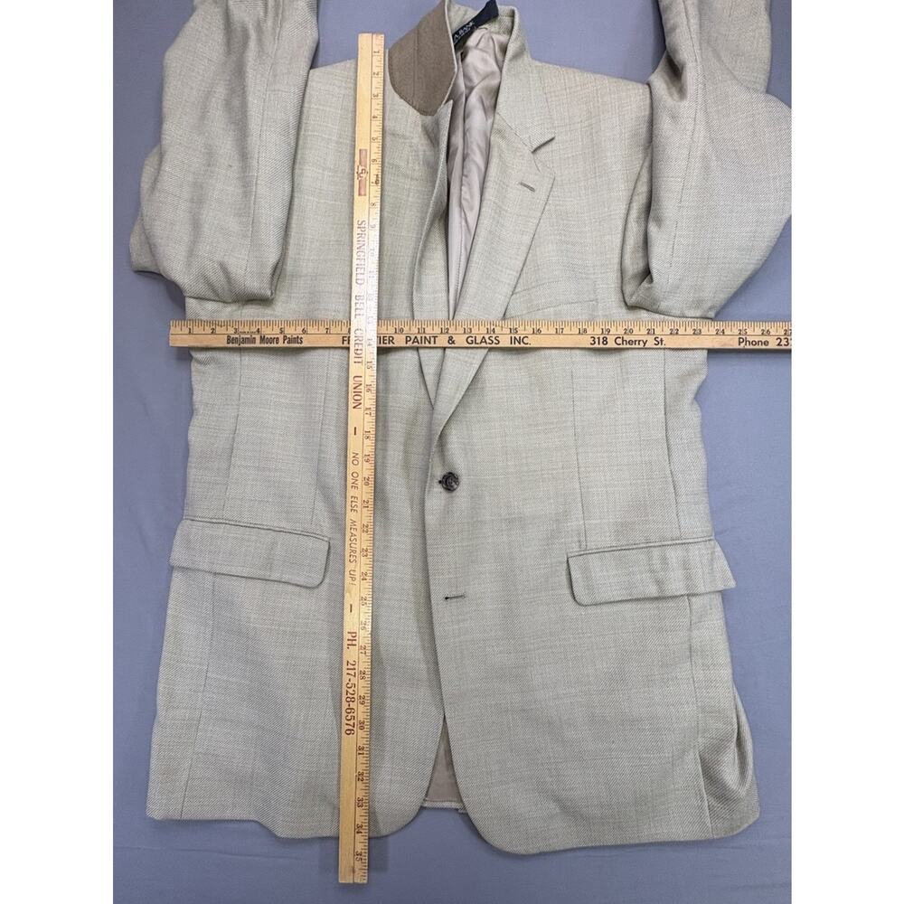 Jos A Bank Gordon Model Sport Coat 46L Gold Wool Silk Blend Vintage 90s-2000s - Picture 6 of 9